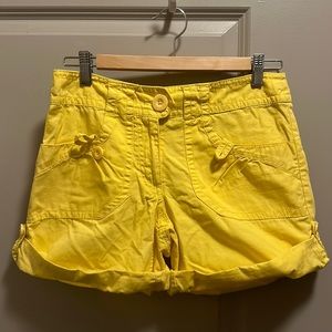 Yellow Cargo Shorts